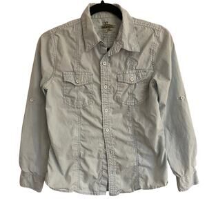 Epic Threads Cotton Blue Button Down Fitted Women’s Shirt